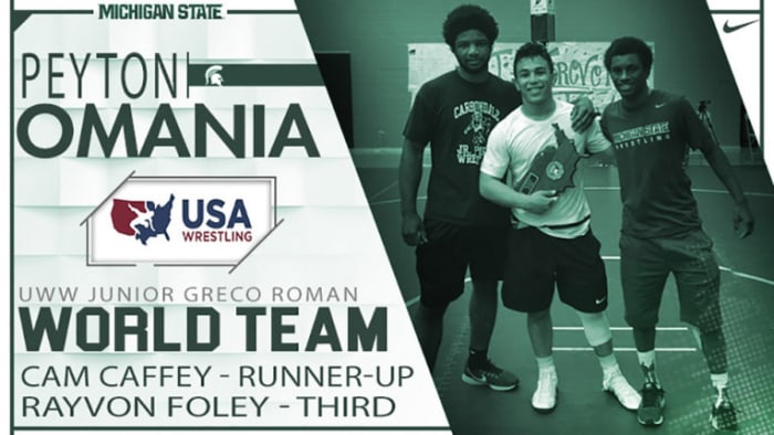 MSU Wrestling Incoming Freshman Peyton Omania Qualifies For Team USA At Junior Worlds (PHOTO: MSU SID)